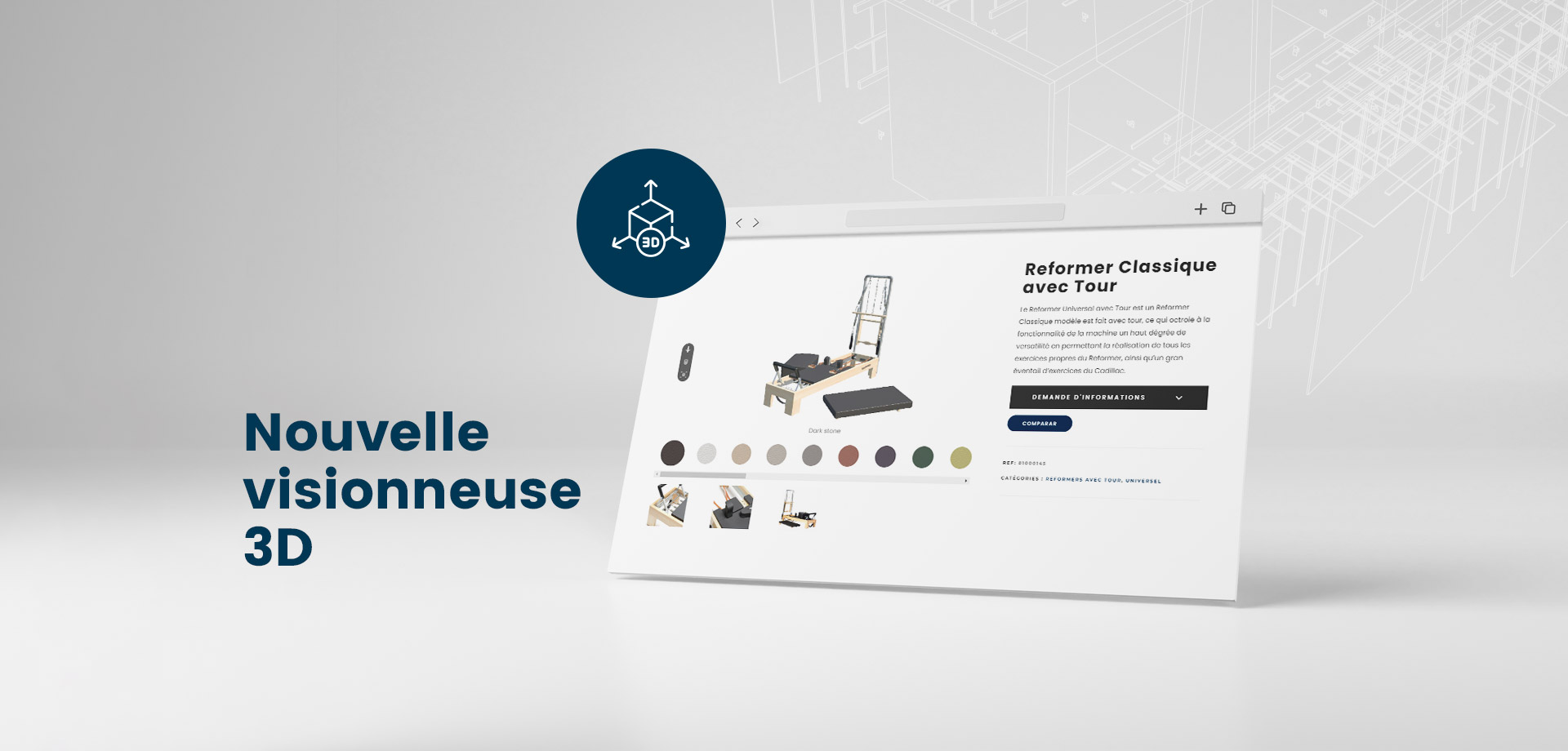 banner webnuevo visor3d fr 2 - Machines Pilates: reformer, accessoires et matériel