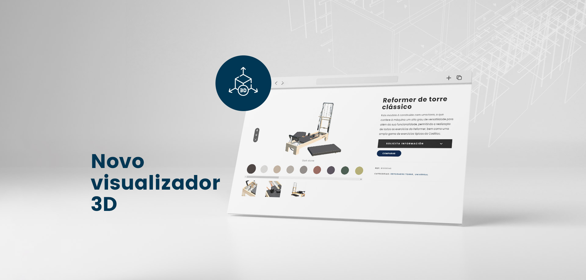 banner webnuevo visor3d por 1 - Máquinas Pilates: reformer, acessórios e material