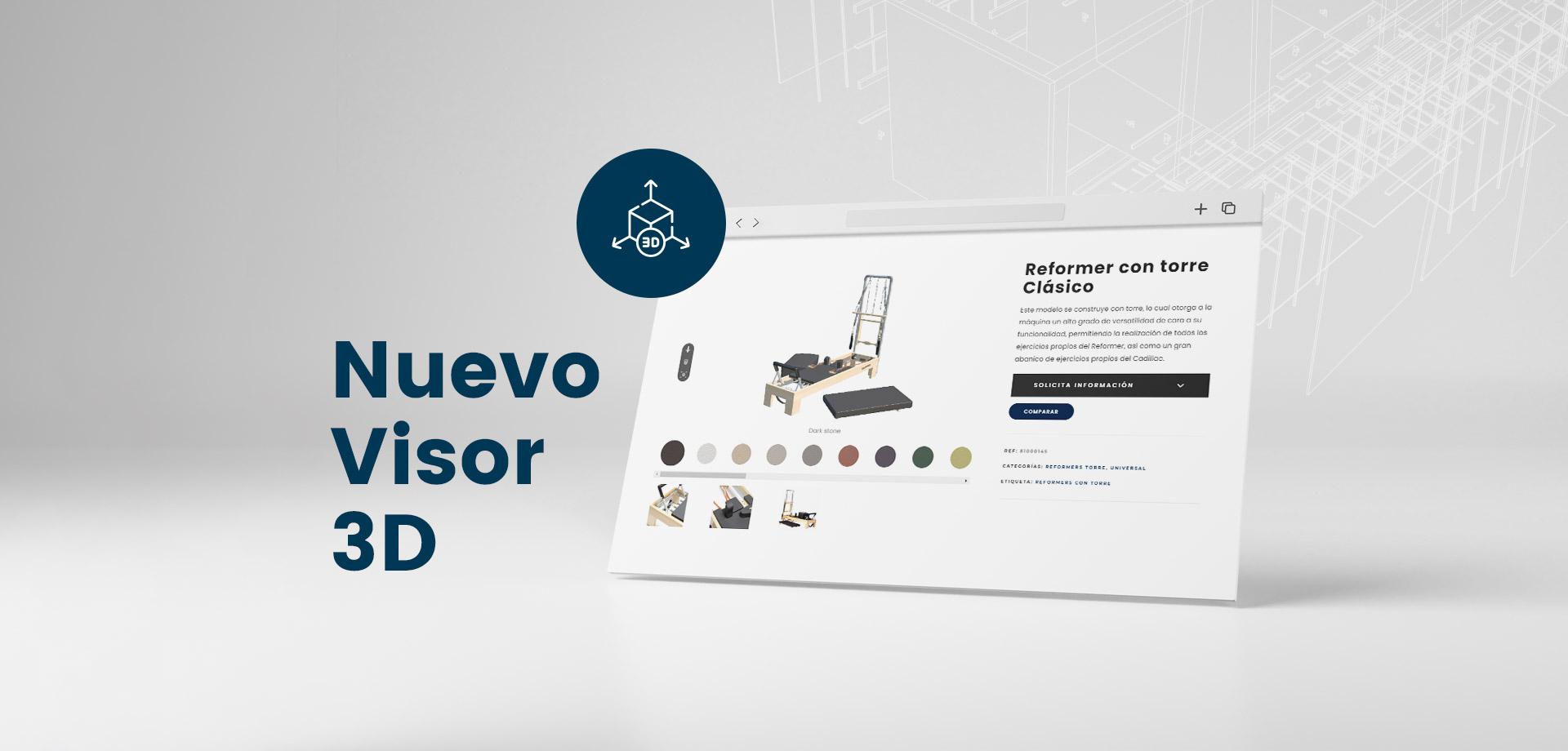 banner webnuevo visor3d - Máquinas Pilates: reformer, accesorios y material