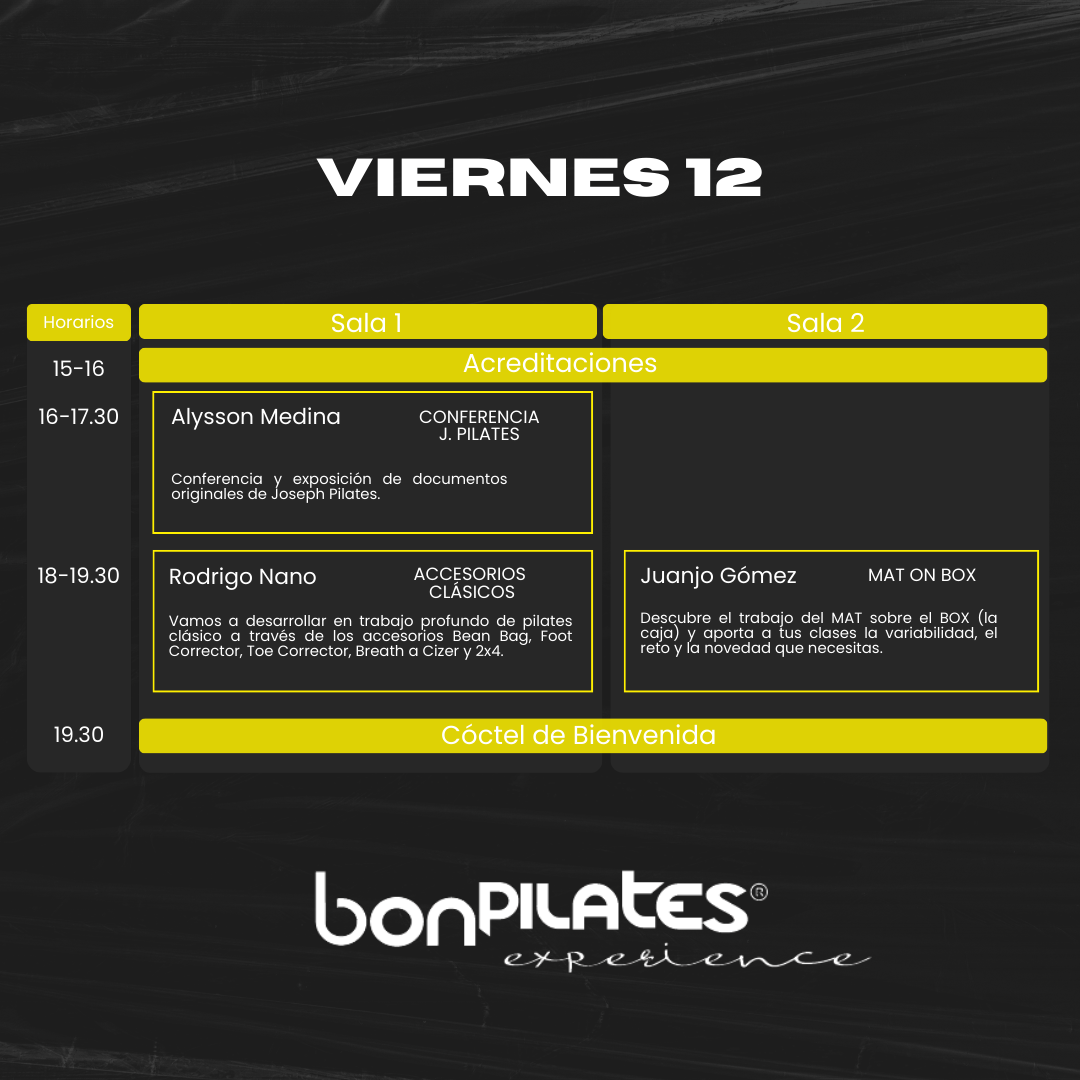 Viernes 1 - Bonpilates Experience